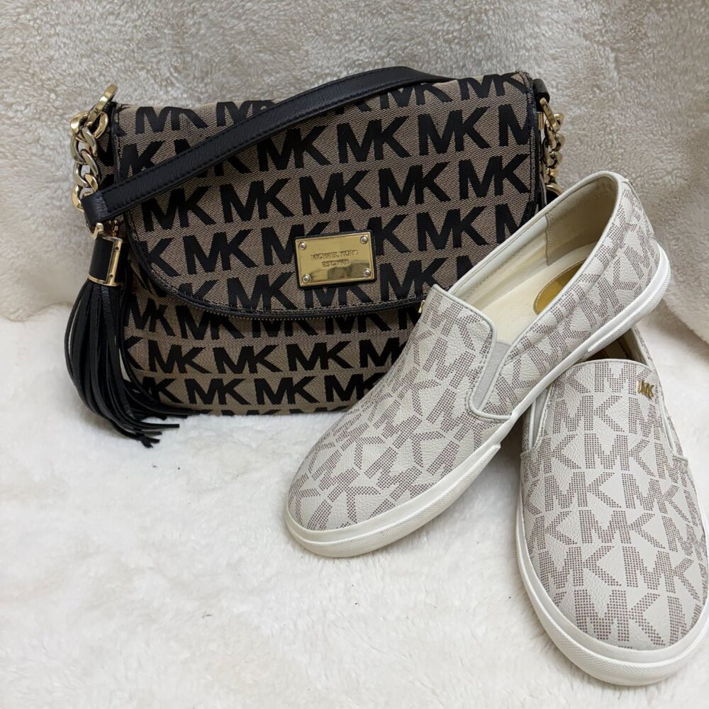 Womens Michael Kors Keaton Slip-on Sneakers White Sz 9 - Picture 11 of 11
